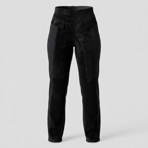 Rare Vintage ISABEL USA Black Suede Lambskin Leather Back Pants Vintage
